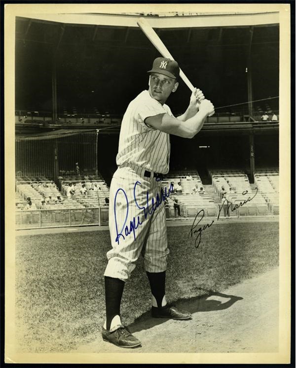 - Roger Maris Signed Yankee Stadium Photo