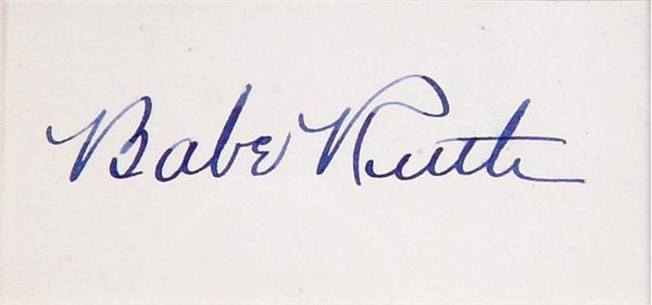 - Babe Ruth Signature