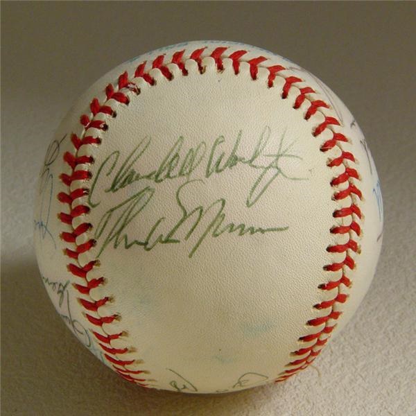 NY Yankees, Giants & Mets - 1975 American League All Star Team Signed Baseball
