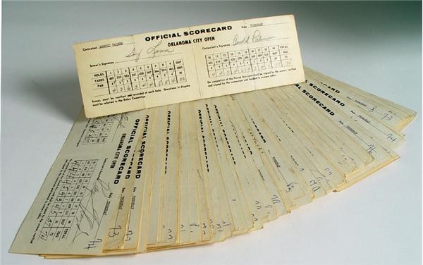 - 1964 Oklahoma City Open Professional Golf Tournment Score Cards with Arnold Palmer (140)
