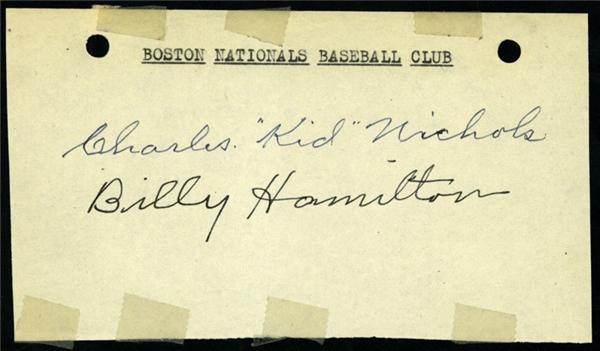 Baseball Autographs - Sliding Billy Hamilton Signature