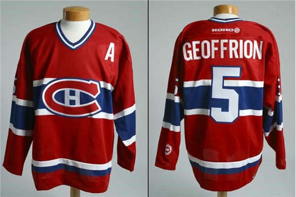 - Boom Boom Geoffrion Montreal Canadiens Game Worn Reunion Jersey