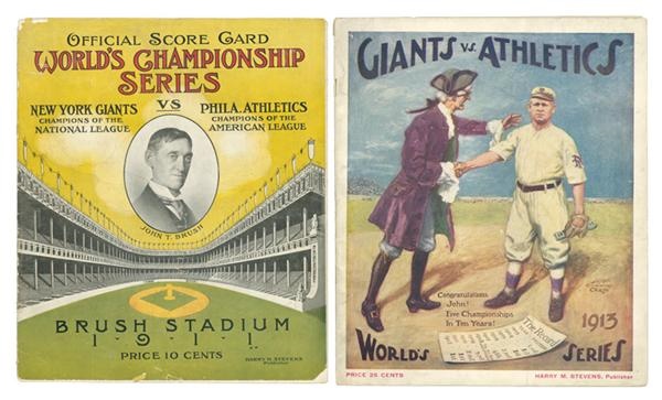 - New York Giants 1911 & 1913 World Series Programs