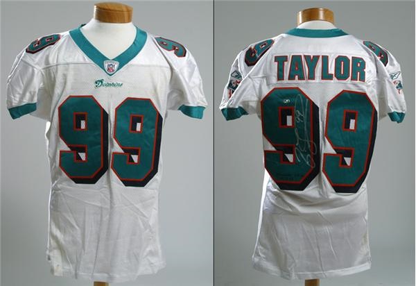 - 2002 Jason Taylor Game Used Miami Dolphins Jersey