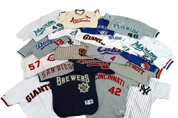 - Great Collection of Game Worn Knit Baseball Jerseys (21)