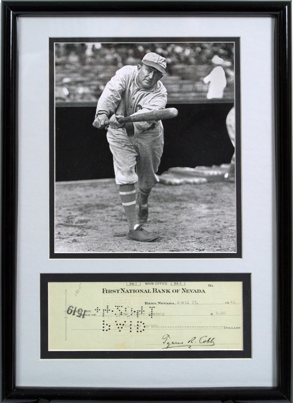 - Ty Cobb Signed Check