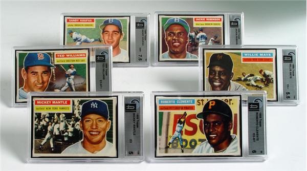 - 1956 Topps Baseball Complete Set w/ Both Checklists