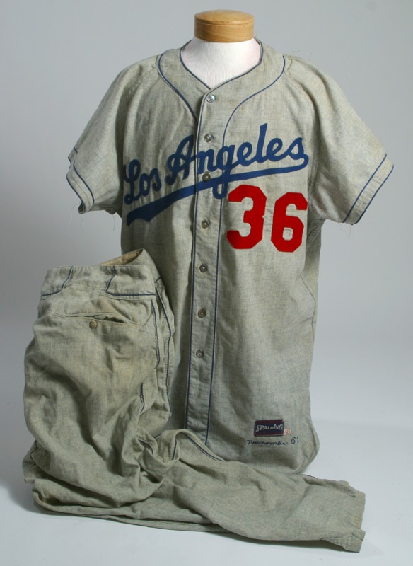 - 1961 Don Newcombe L.A. Dodger Game Used Uniform