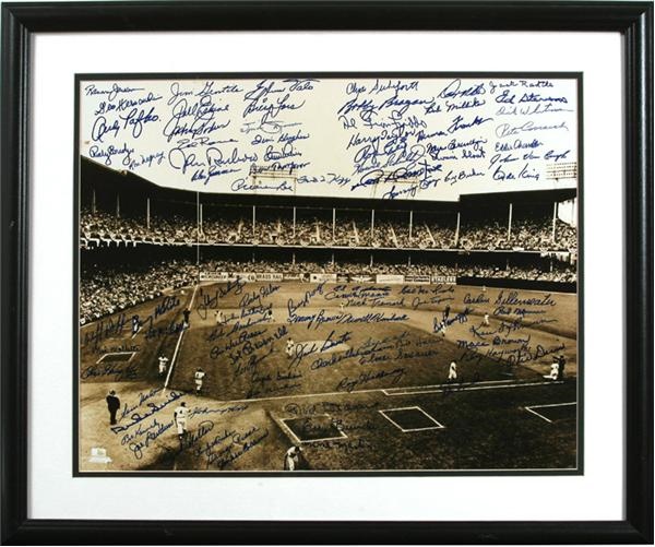 - Brooklyn Dodgers Autographed Photo with over 70 Autographs