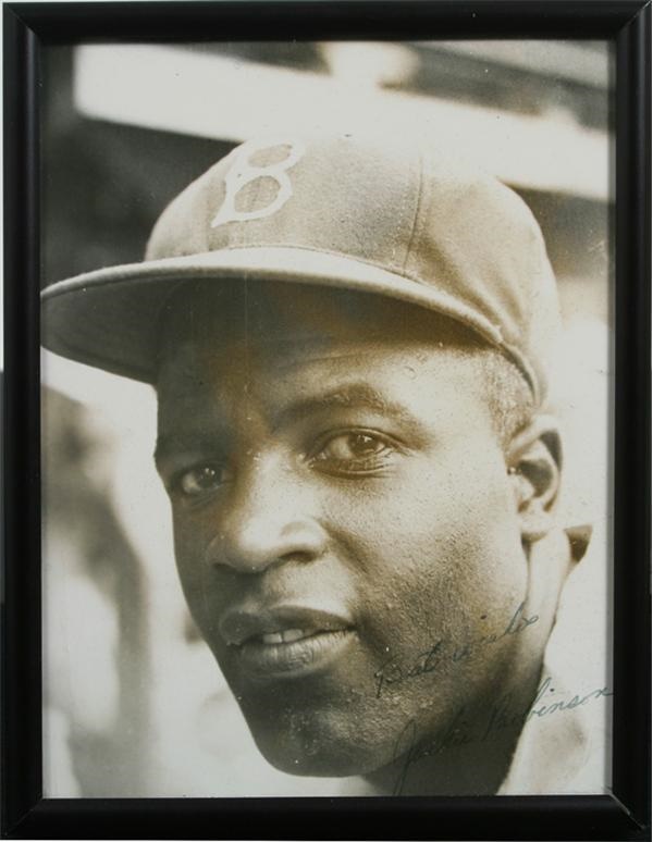 - Jackie Robinson Signed Photograph.