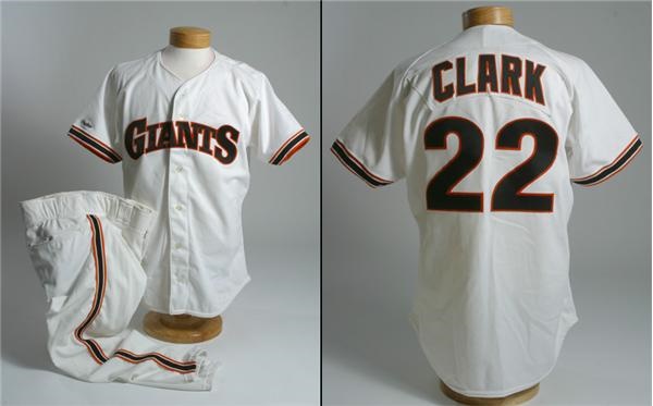 - 1988 Will Clark Home Game Used Jersey and Pants
