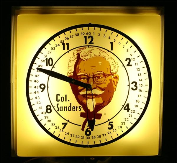 - Colonel Sanders Kentucky Fried Chicken 1960s Ad Clock