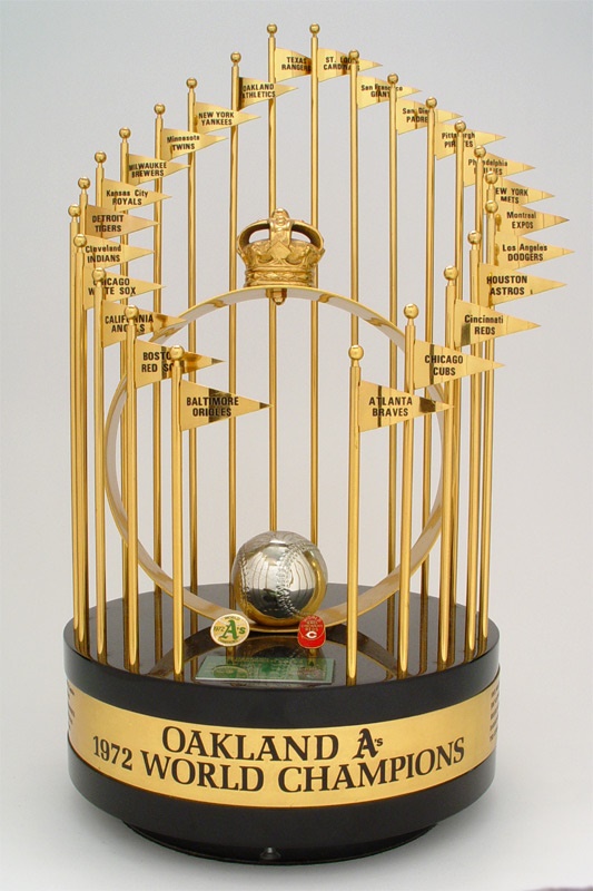 - 1972 Oakland A's Large World Series Trophy