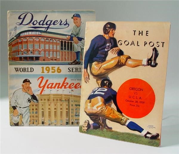 - 1956 Dodgers vs. Yankess Signed World Series Program.