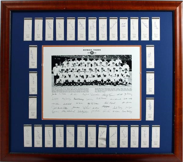 1955 Detroit Tigers Team Set of Signed Match Covers