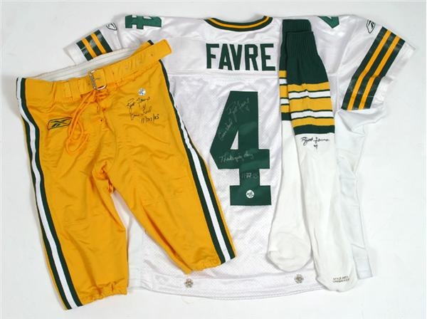 - Brett Favre Game Worn Jersey, Thanksgiving Day 2003, Autographed with LOA from Favre and Photo Documentation
