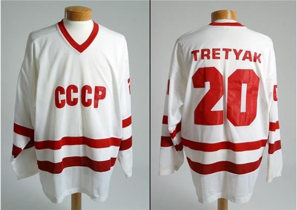 - 1980's Vladislav Tretiak USSR Game Worn Jersey