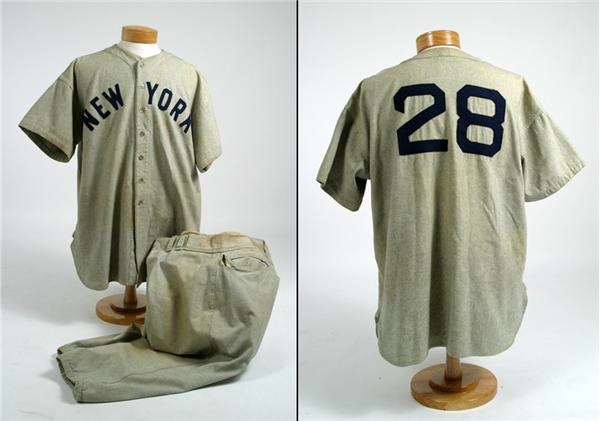NY Yankees, Giants & Mets - 1940s Atley Donald/Tommy Byrne New York Yankee Road Jersey
