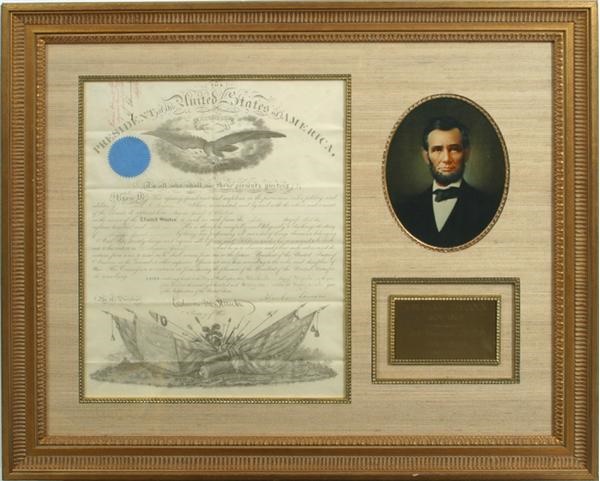 - Rare Civil War Related Abraham Lincoln Signed Document