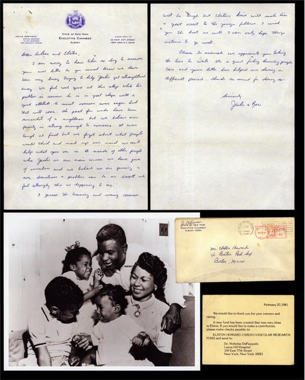 - Incredible Jackie Robinson Handwritten Letter to Elston Howard Regarding Jackie Jr.