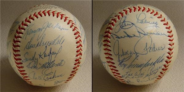 - 1957 Brooklyn Dodgers Team SIgned Baseball