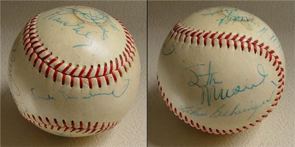 - 1960's Hall of Famers and Executives Signed Baseball