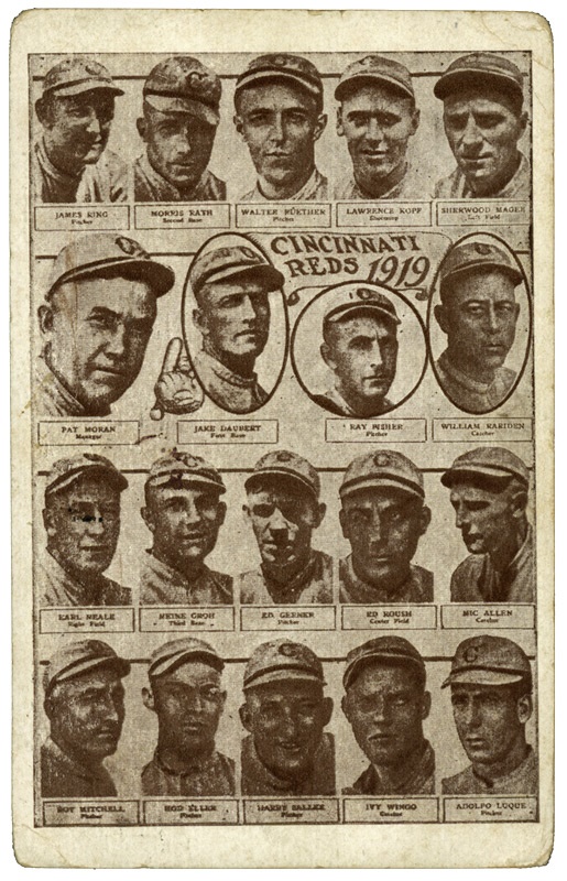 - 1919 Reds Postcard Sent from the World Series with Great Content