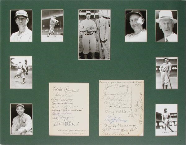 Baseball Autographs - 1930 Philadelphia A's Team Sheets (2)