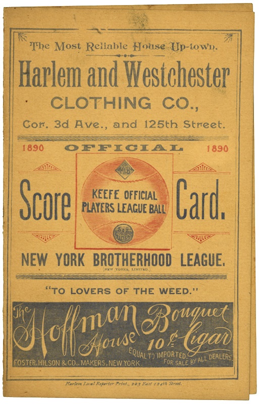- 1890 Players League Scorecard