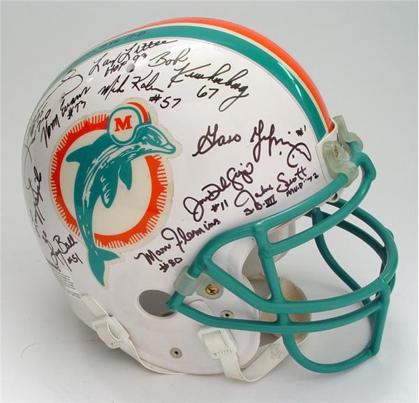- 1972 Miami Dolphins Team Signed Renion Helmet