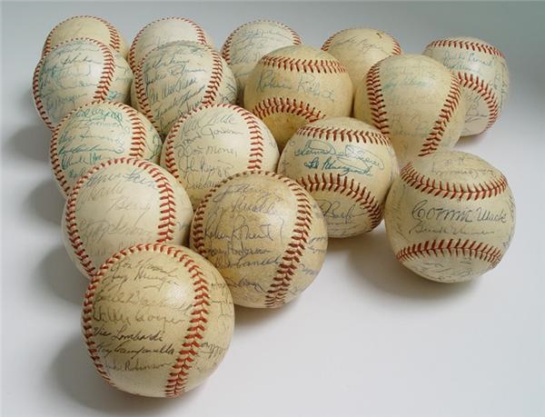 - 1950s Team Baseballs NL All Star Balls and Phillie Balls (15)
