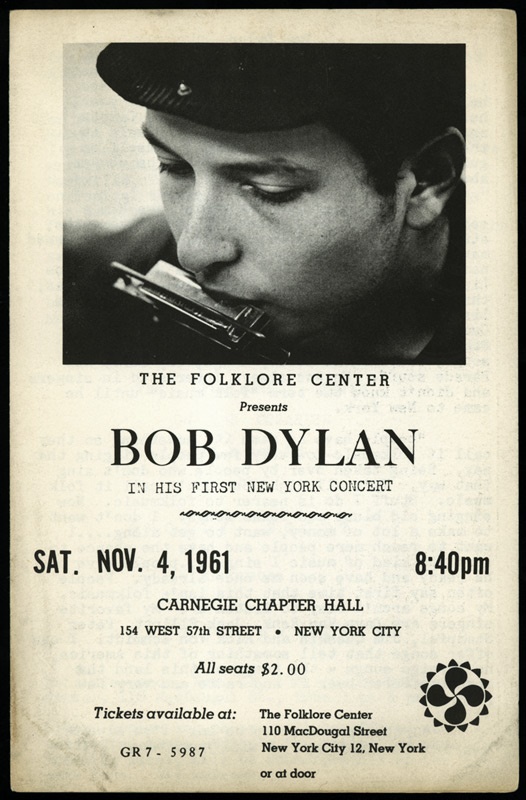 - 1961 Dylan Carnegie Hall Program