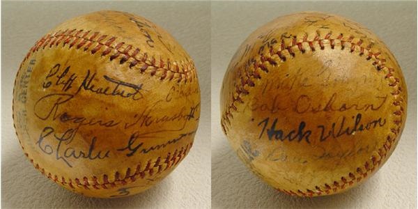 - 1929 Chicago Cubs Team Signed Baseball
