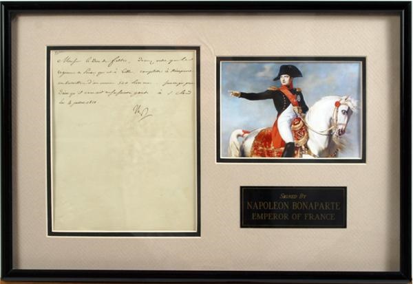 - 1810 Napoleon Bonaparte Signed Handwritten Letter