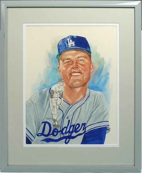Dodgers - Don Drysdale Perez Steele Original Art