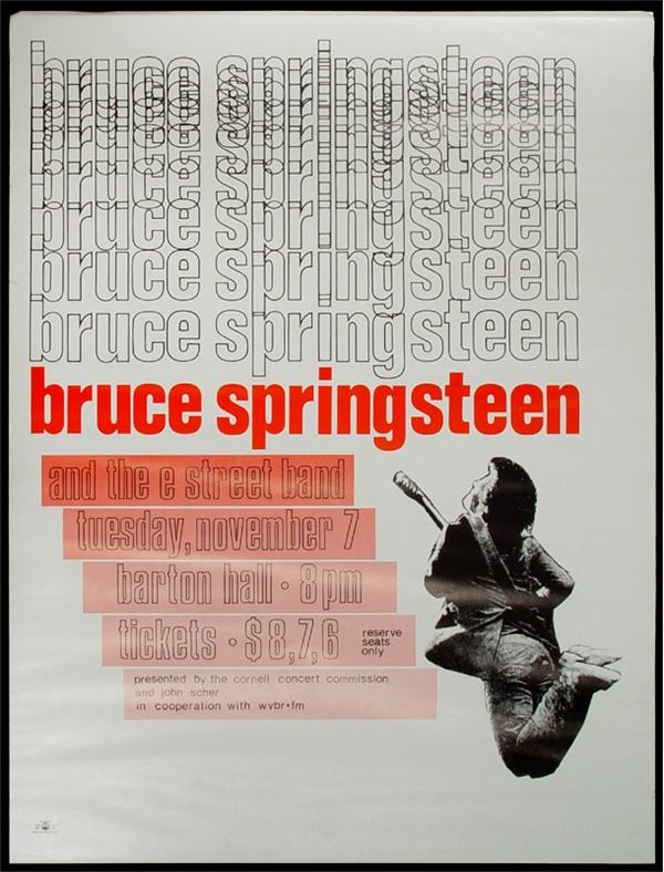 Bruce Springsteen - 1978 Bruce Springsteen Poster (Cornell University)