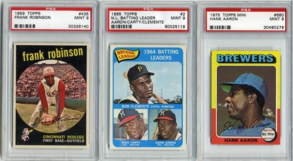 - 1959 - 1975 Topps Baseball PSA 9 Superstar Collection (12)