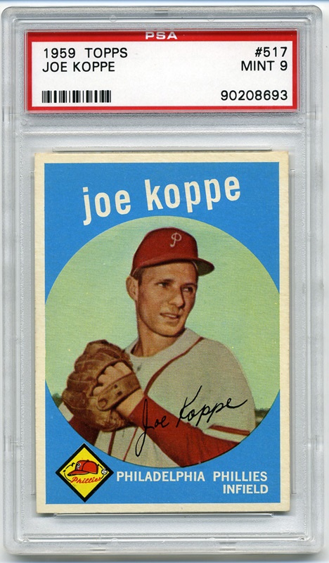 - 1959 Topps #517 Joe Koppe PSA 9