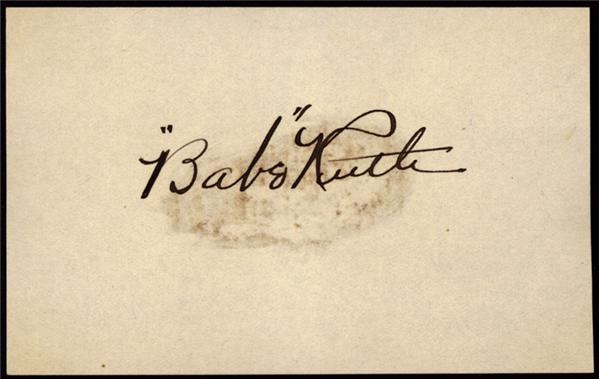 - Babe Ruth Ink Signature with Quotes