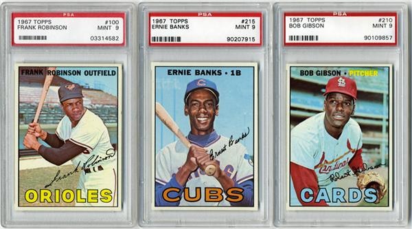 - 1967 Topps PSA 9 Collection With Stars (49)