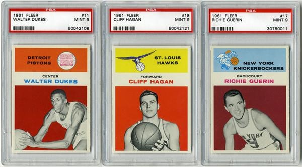 - 1961 Fleer Basketball PSA 9 Collection (13)