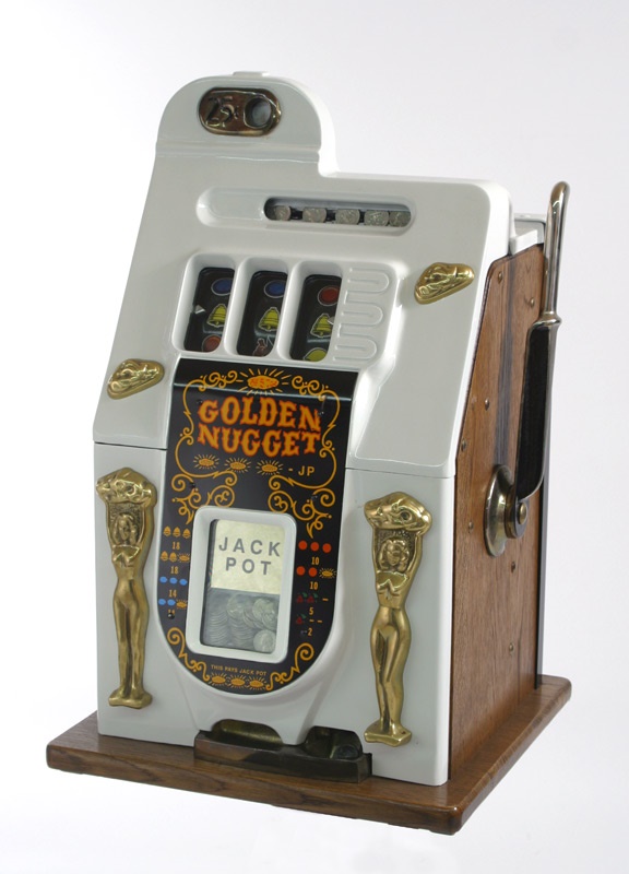- 1940s White Golden Nugget Slot Machine