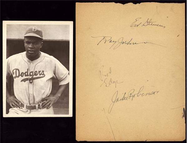 - 1947 Jackie Robinson Autograph and Photograph