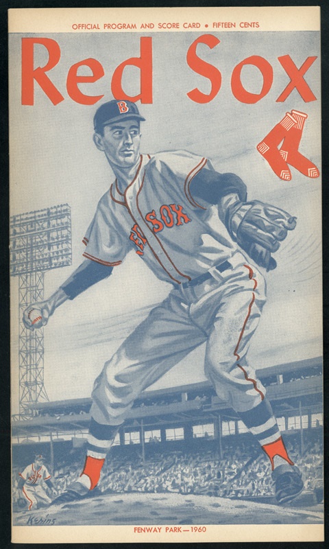 - 1960Fenway Park Program and Score Card: Orioles vs Red Sox