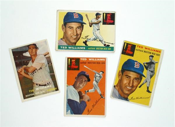 - Ted Williams Vintage Baseball Cards (4)