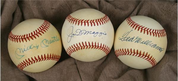- Hall of Fame Single Signed Baseball Collection (3)