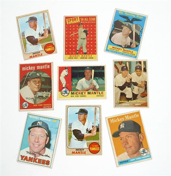 - Mickey Mantle Topps Card Collection (9)