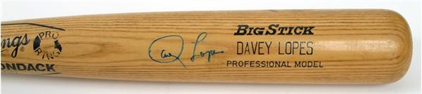 - Davey Lopes Autographed Game Used Bat (34")