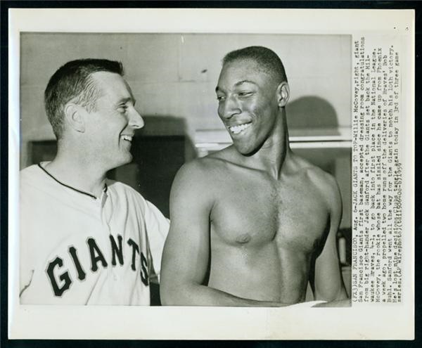 Rookie 1959 Willie McCovey Wire Photo