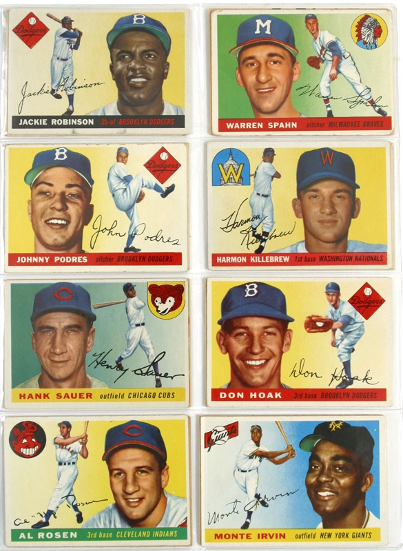 1955 Topps Baseball Collection with Stars (12)